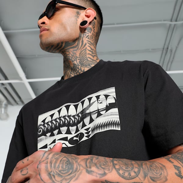 GRAPHICS "Fast" Men's Relaxed Fit Tee, PUMA Black, extralarge-IND